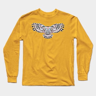 Mystic Owl in Native American Style Long Sleeve T-Shirt